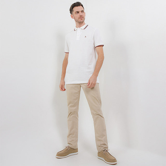 Hush Puppies Pakaian Pria Polo Bezima In White