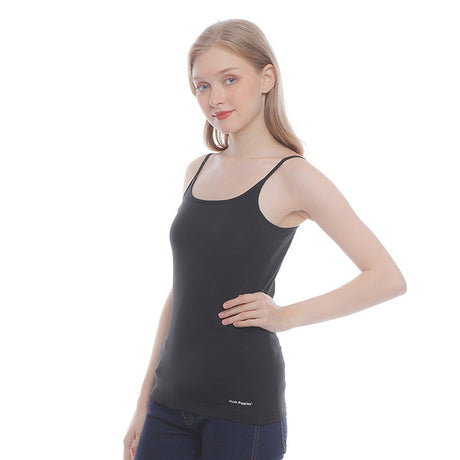 Hush Puppies Pakaian Tank Top Wanita Basic Camisole In Black