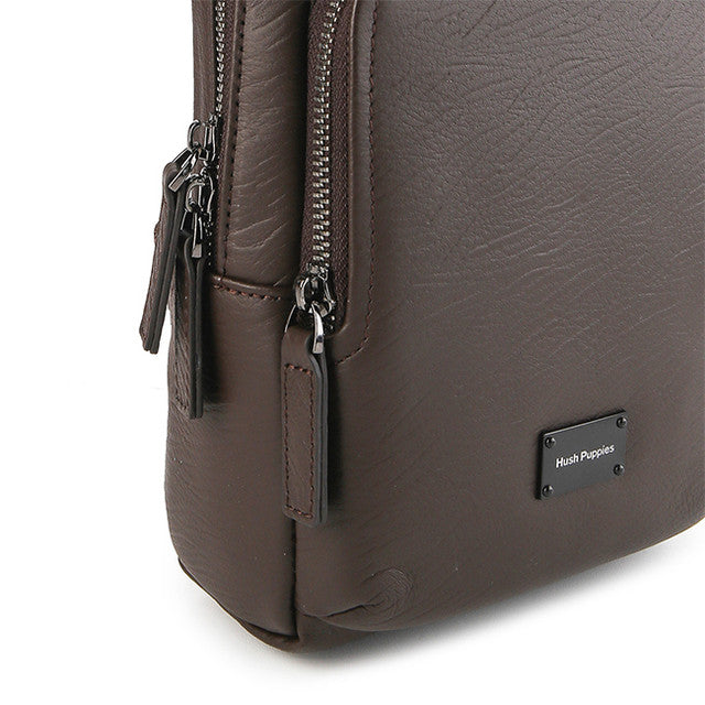 Hush Puppies Tas Pria Madison Chest Bag In Dark Brown