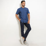 Hush Puppies Pakaian Pria Shirt Kuto In Blue