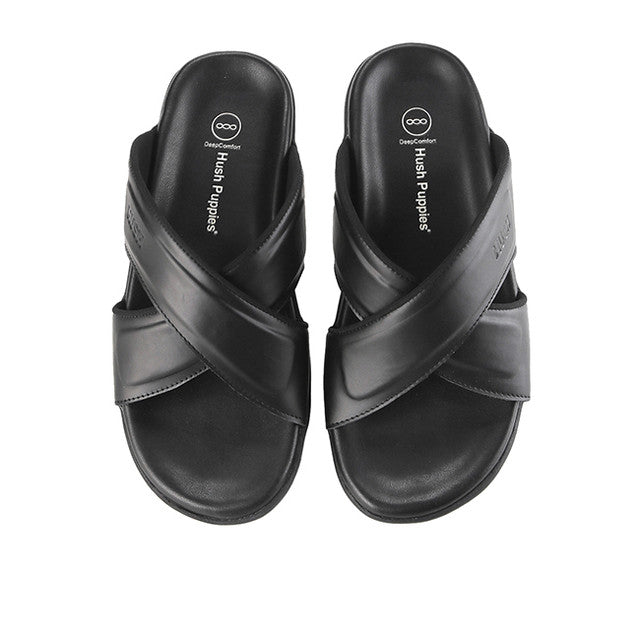Hush Puppies Sandal Pria Slide Snap Cross In Black
