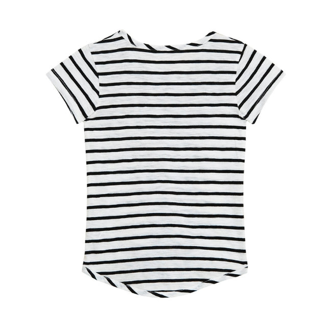 TORIO Basic Stripe With Cup Cake - Kaos Anak - Atasan Anak Perempuan 7-8 tahun