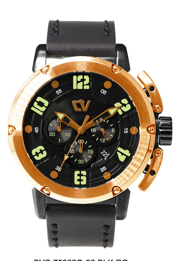 C75002 Christ Verra Men'S Watches Cv C 75002G-28 Blk/Rg – 9to9 Indonesia