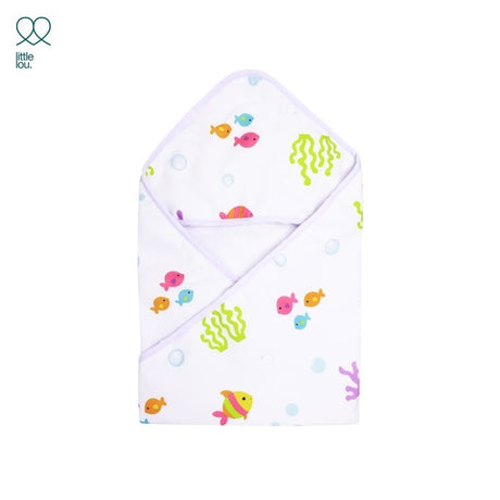 Little Lou by Sprei Nyenyak Selimut Bayi Fish Blanket  - Baby / Hooded/ Toodler