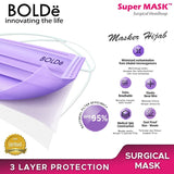 Bolde Surgical Face Mask Headloop Isi 50 - Ungu