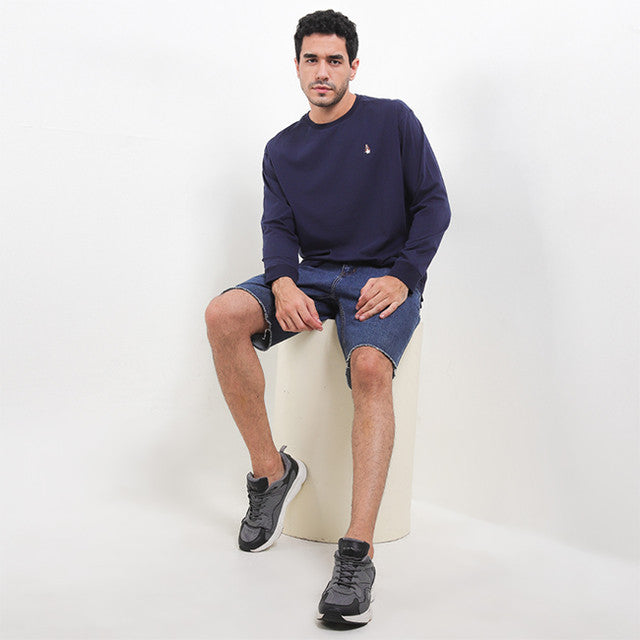 Hush Puppies Pakaian Pria Sweater Leonardo In Navy