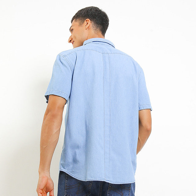 Hush Puppies Pakaian Pria Denim County In Light Blue