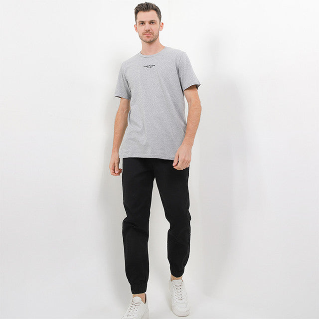 Hush Puppies Pakaian Pria T Shirt Bsc Austin In Gray