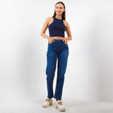 Hush Puppies Pakaian Wanita Denim Saila In Medium Blue