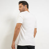 Obermain Pakaian Pria T Shirt Viola In White