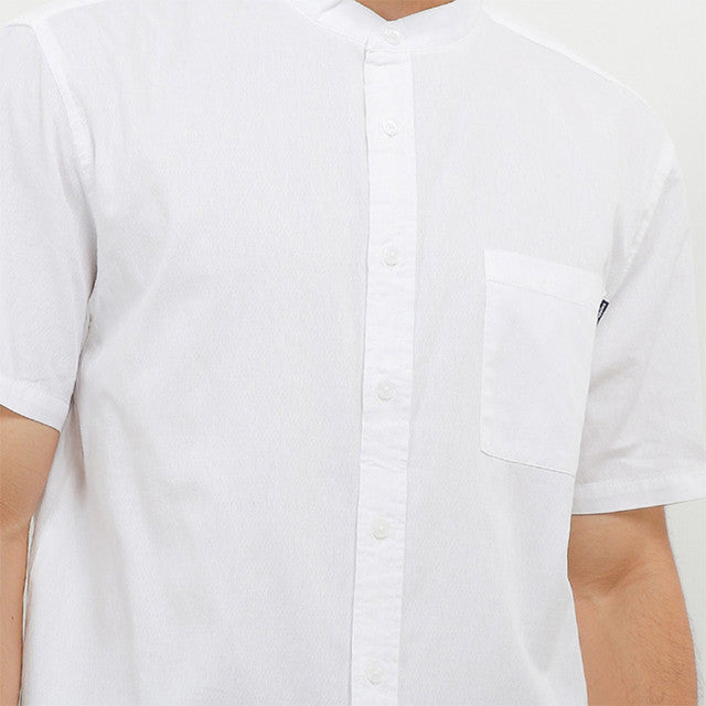 Hush Puppies Pakaian Pria Shirt Macadamia In White