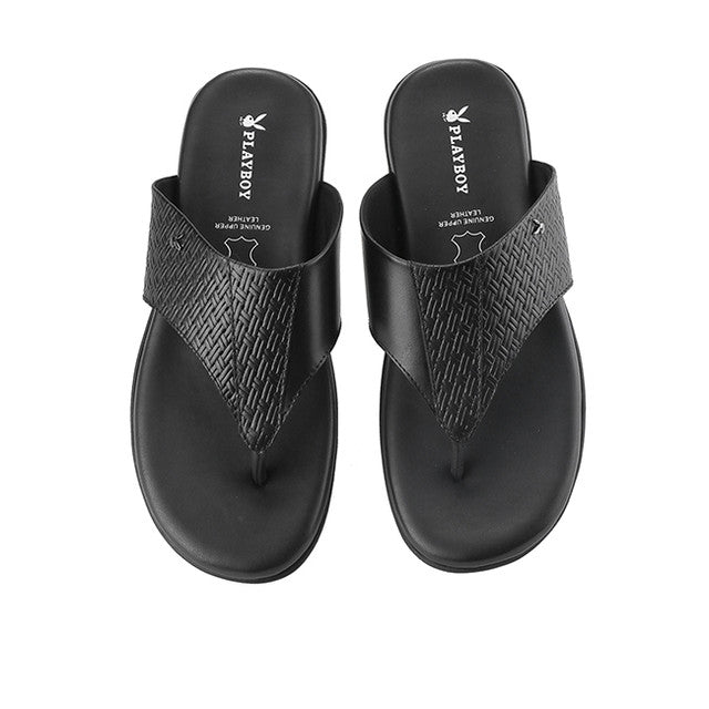 Playboy Sandal Pria Sanclassico - Thong In Black