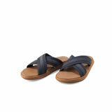 Hush Puppies Sandal Pria Slide Hunter Cave Cross In Blue