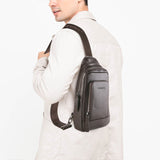 Hush Puppies Tas Pria Issac Chest Bag In Chocolate
