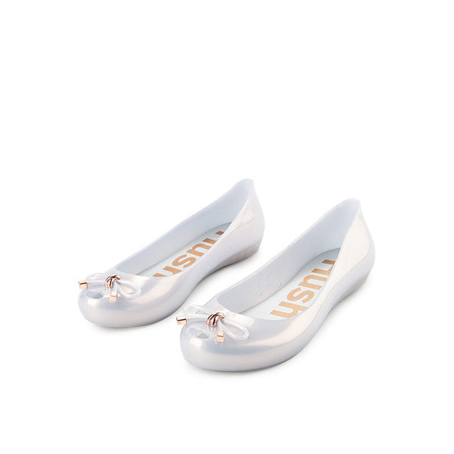 Hush Puppies Sepatu Wanita Slip On Valerina Bow In Silver