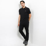 Hush Puppies Pakaian Pria Polo Cord 3 In Black