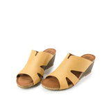 Hush Puppies Sandal Wanita Wedges Arthemis Holland In Mustard