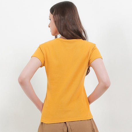 Hush Puppies Pakaian Wanita T Shirt Bsc Vella In Mustard