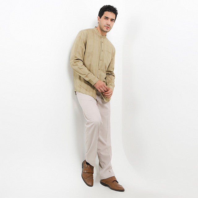 Hush Puppies Pakaian Pria Shirt Robiola In Khaki