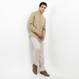 Hush Puppies Pakaian Pria Shirt Robiola In Khaki