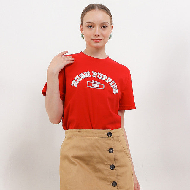 Hush Puppies Pakaian Wanita T shirt Arela In Red