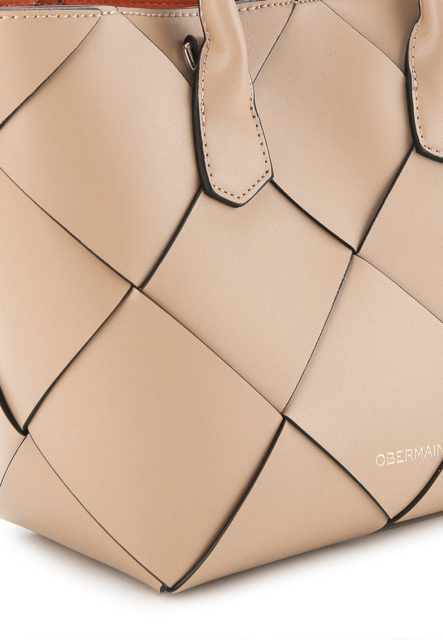 Charlotte Top Handle Bag (M) In Tan