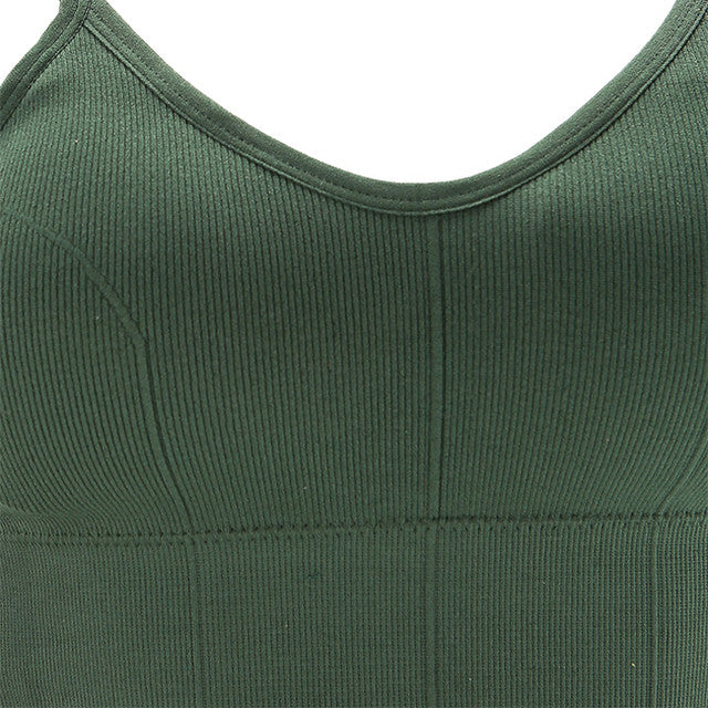 Obermain Pakaian Wanita Teeny Bra Top In Dark Green