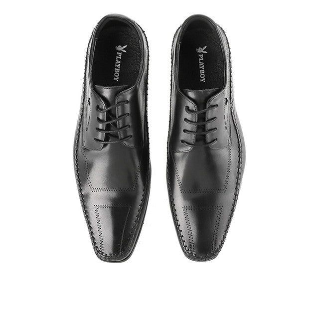 Playboy Sepatu Lace Pria Heveges - Laces In Black