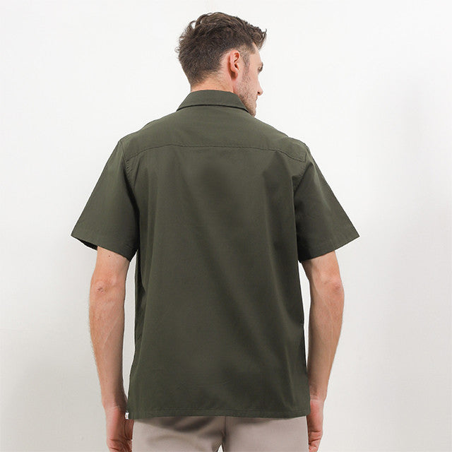 Obermain Pakaian Pria Shirt Buster In Dark Green
