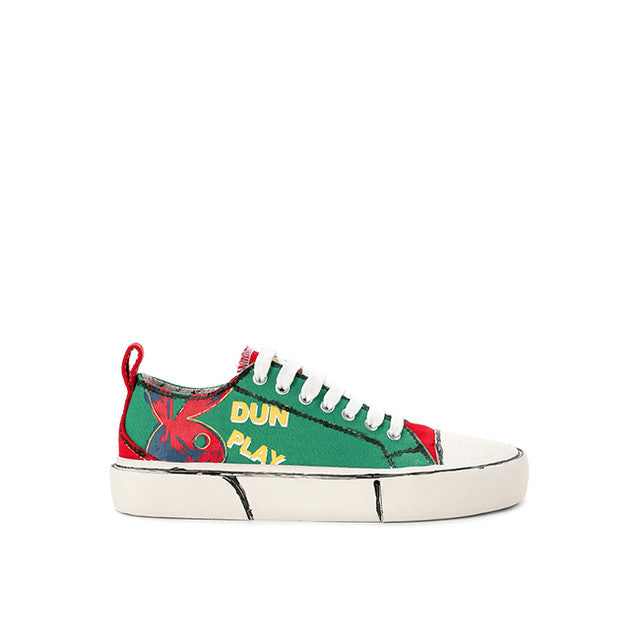 Playboy Sepatu Sneaker Wanita Hefnerio (Low Cut) In Green/Red