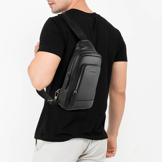 Hush Puppies Tas Pria Issac Chest Bag In Black
