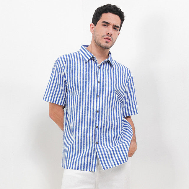 Obermain Pakaian Pria Shirt Bay In Blue