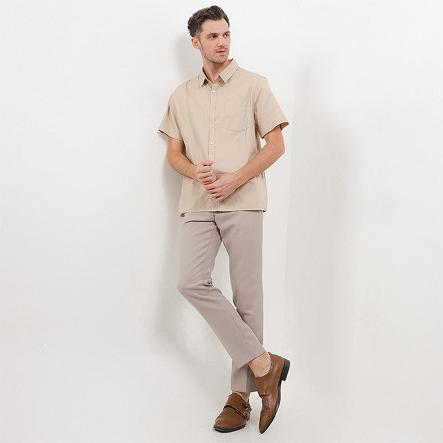Obermain Pakaian Pria Shirt Buster In Beige