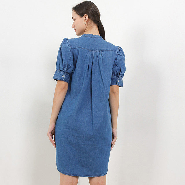 Hush Puppies Pakaian Wanita Dress Medyasi In Blue