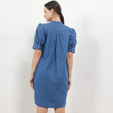 Hush Puppies Pakaian Wanita Dress Medyasi In Blue