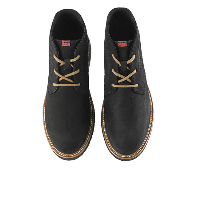 Hush Puppies Sepatu Pria Boots Jenson Chukka In Bold Black Nubuck