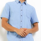 Hush Puppies Pakaian Pria Denim County In Light Blue