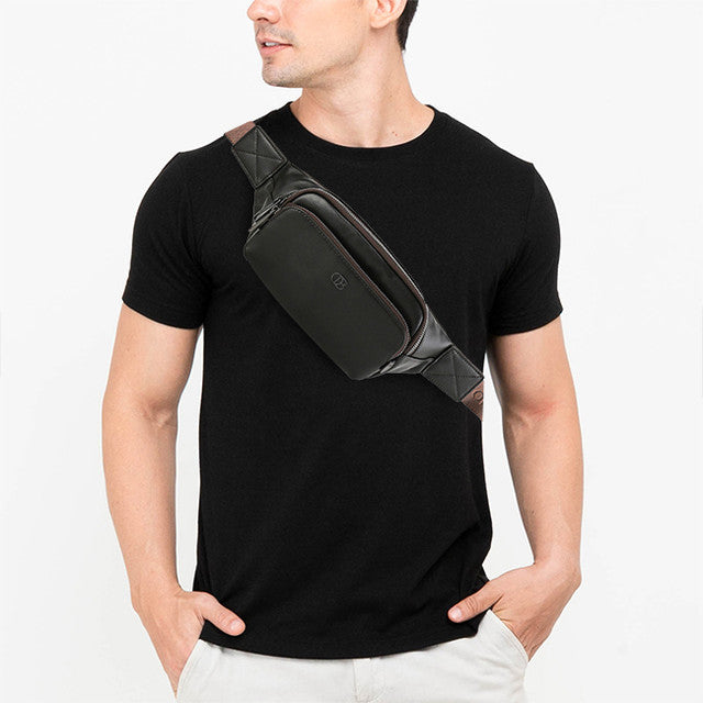 Obermain Bags Pria Waist Bag Alpha Waist Bag In Brown  L