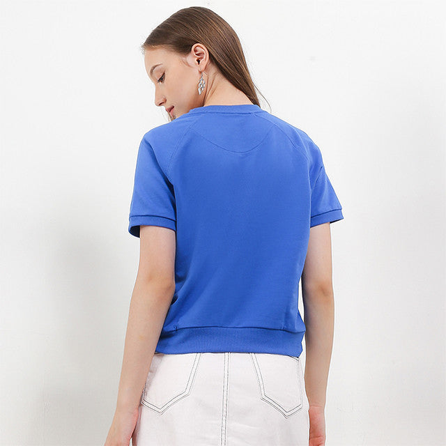 Hush Puppies Pakaian Wanita T Shirt Elxia In Blue