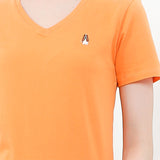 Hush Puppies Pakaian Wanita T Shirt Bsc Vierra V In Orange