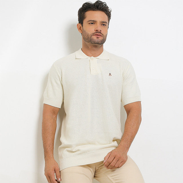 Hush Puppies Pakaian Pria Polo Tutto In Off White