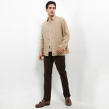 Hush Puppies Pakaian Pria Jackets Linen Kimoto In Khaki