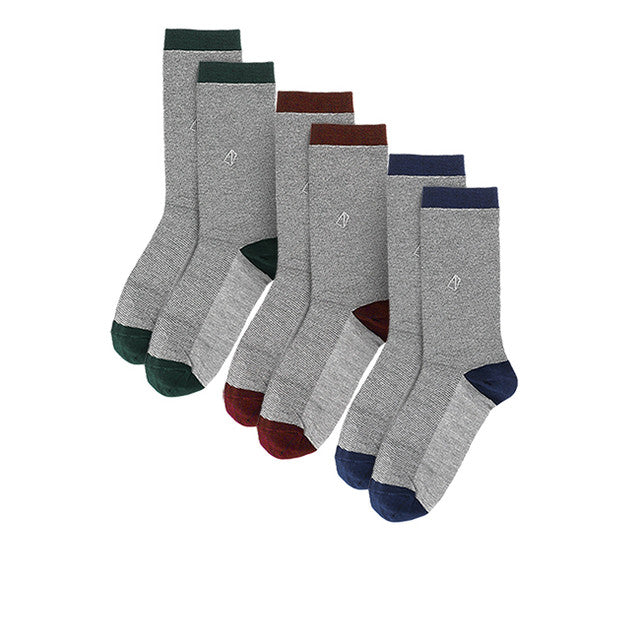 Ob Regular Sock In Multi Color-OSMR2234GR000