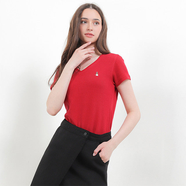 Hush Puppies Pakaian Wanita T Shirt Bsc Vella In Red
