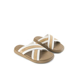 Hush Puppies Sandal Pria Slide Hunter Cave Cross In Beige