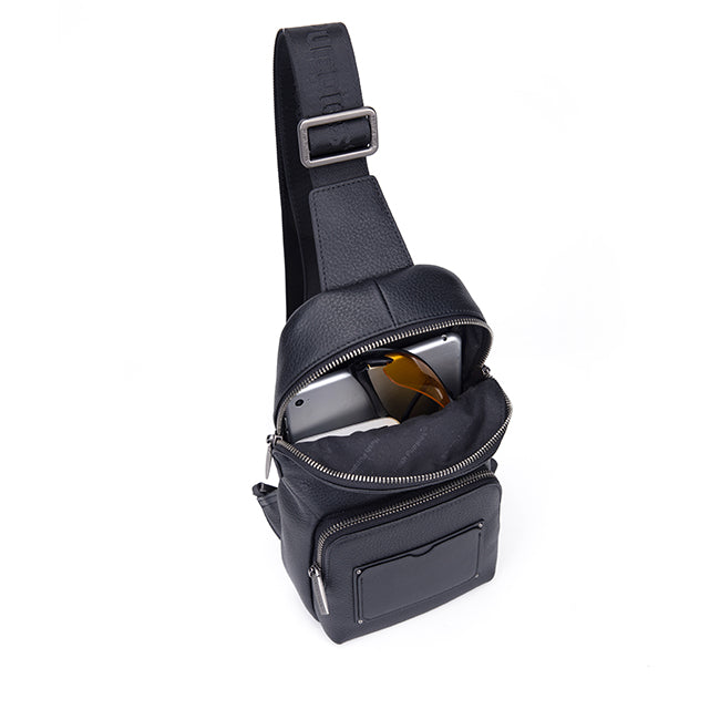 Hush Puppies Tas Pria Wafi Chest Bag 225 In Black
