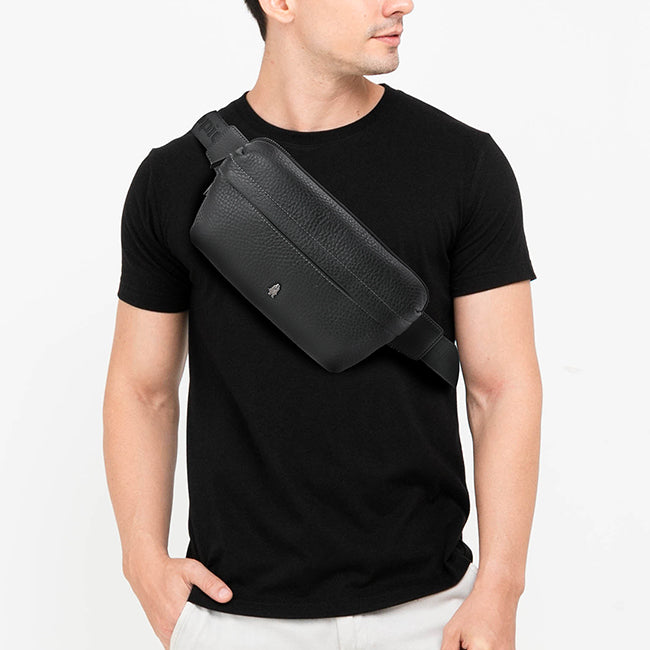 Hush Puppies Tas Pria Fabriano Waist Bag In Black