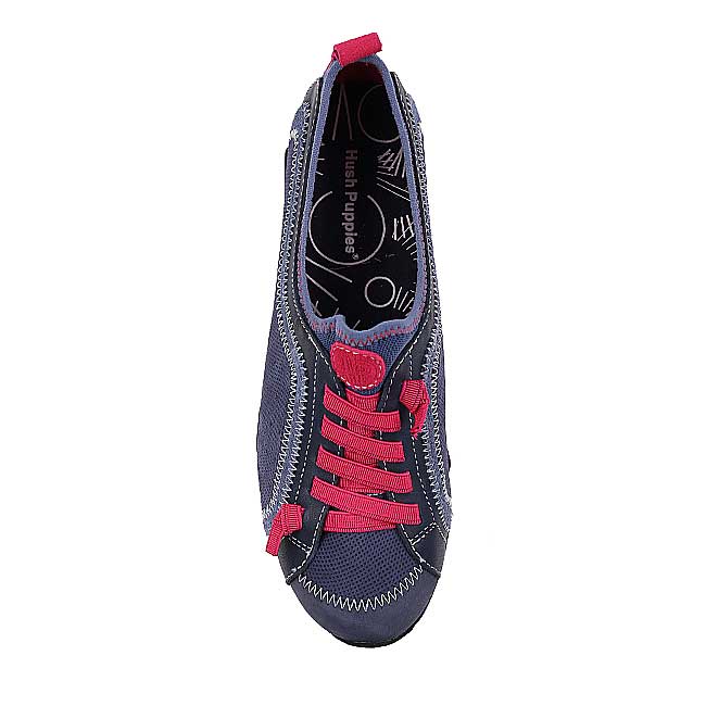 Hush Puppies Sepatu Casual Wanita Ladies Casual - Qualify In Blue Leather/Fuschia