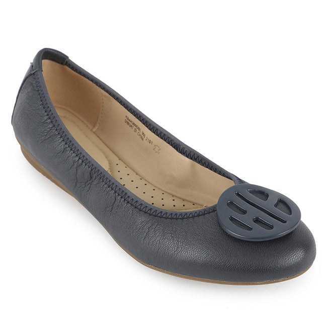 Hush Puppies Sepatu Flats Wanita Samantha In Dark Blue