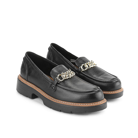 Hush Puppies Sepatu Wanita Jodie Bit Loafer In Bold Black Leather